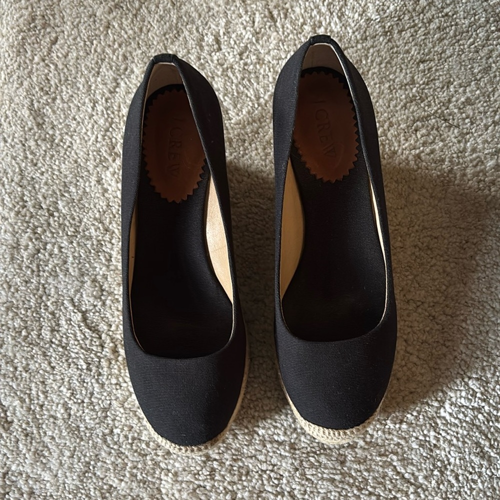 J. Crew Black Espadrille Shoes
